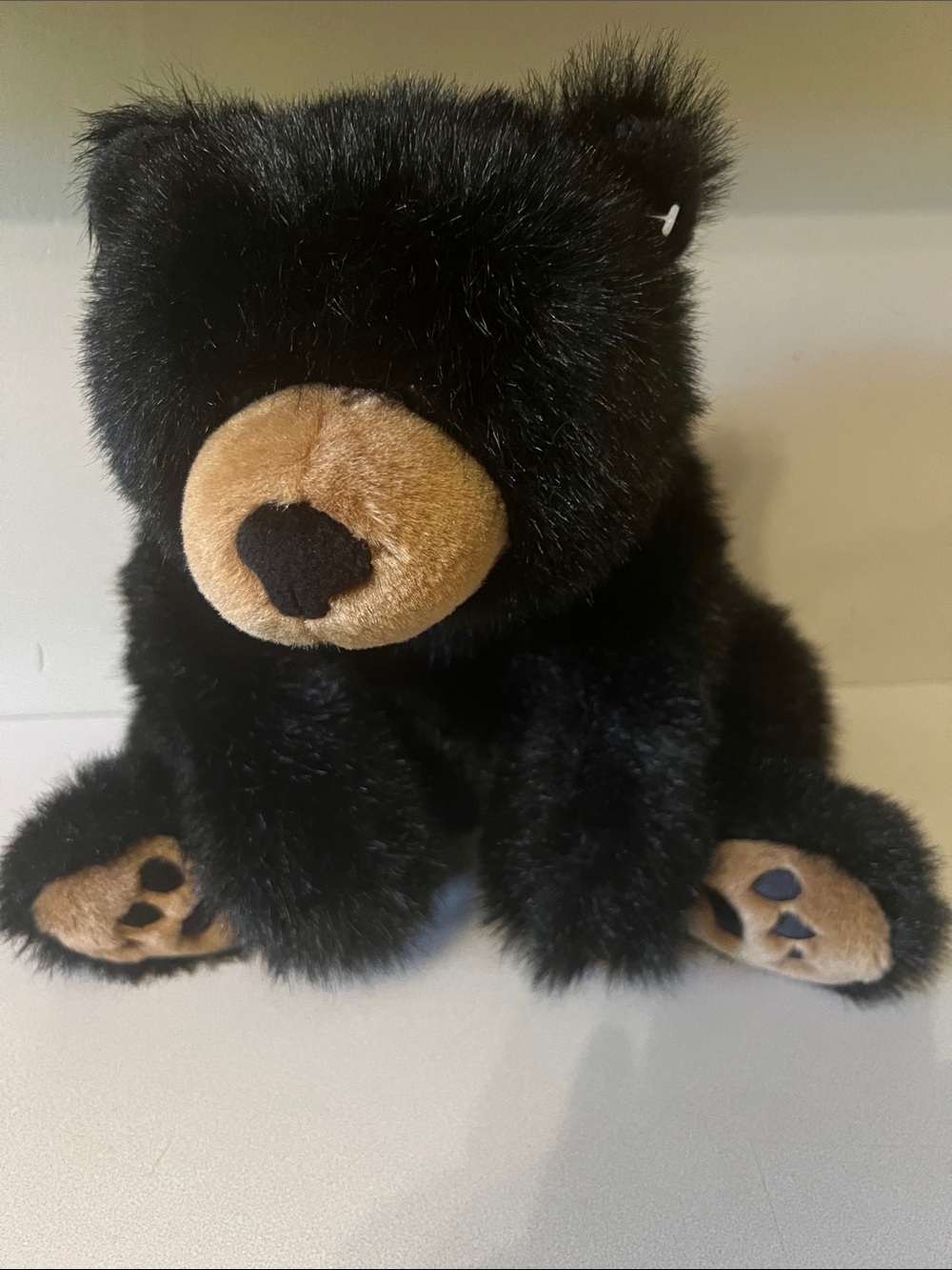 floppy bear Plush Black Bear Stuffed Animal house NWOT